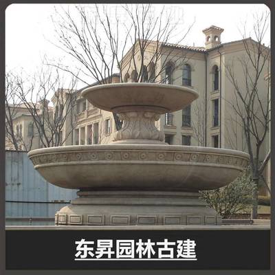 廠家供應(yīng) 石雕水缽 花崗巖石雕噴泉 歐式多層水缽 可來圖定制